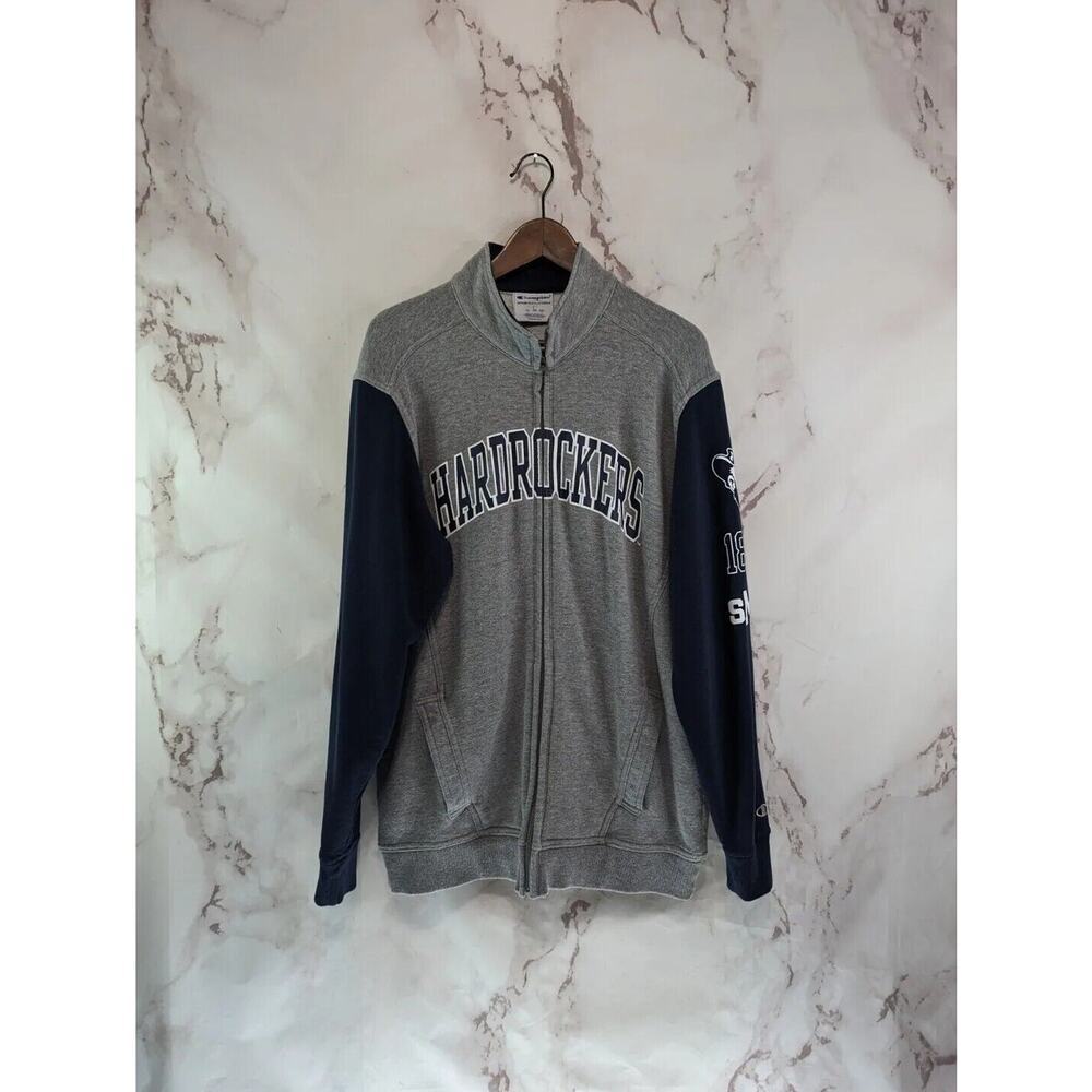 South Dakota Hardrockers Sweatshirt Men Large Jacket Zip Fleece Champion Vintage